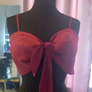 Beautiful silk crop top😍 size medium